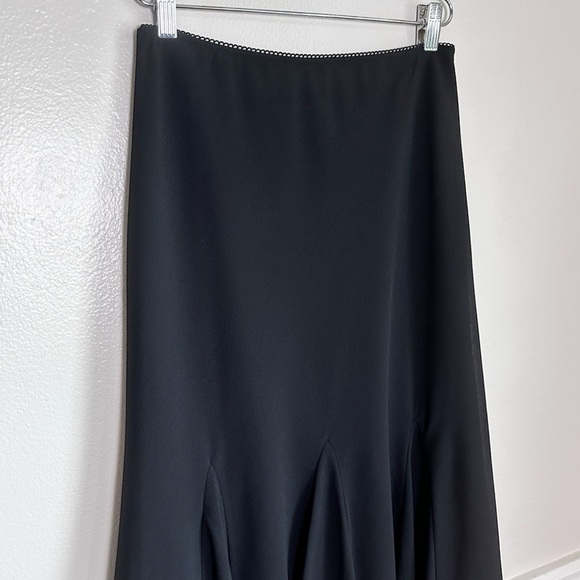 Ronni Nicole Black Midi Skirt M Flouncy Hanky Hem Witchy Whimsigoth Y2K Vintage - Picture 6 of 14